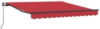 vidaXL Markise Ausziehbare Markise Rot 300 x 250 cm Polyester und Aluminium...
