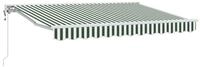 vidaXL Markise Markisenrahmen Gr&uuml;n und Wei&szlig; 350 x 200 cm (1-St)