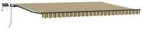vidaXL Markise Ausziehbare Markise Gr&uuml;n und Gelb 500 x 350 cm (1-St)