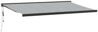 vidaXL Markise Markise Einziehbar Anthrazit und Wei&szlig; 5x3 m Stoff und Aluminium