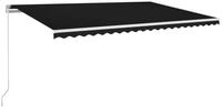 vidaXL Markise Markise Manuell Einziehbar mit LED 500x350 cm Anthrazit (1-St)