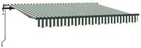 vidaXL Markise Einziehbare Markise Gr&uuml;n 350 x 200 cm Stoff (1-St)