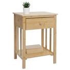 MCW Nachttisch MCW-O72, Naturbelassene Optik mit Holzmaserung, Zeitloses,...