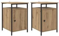 vidaXL Nachttisch Nachttisch 2 pcs Artisan-Eiche 40 x 42 x 60cm Holzwerkstoff...