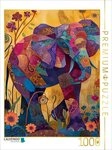 CALVENDO Puzzle CALVENDO Puzzle Farbenfroher Elefant, 1000 Teile Lege-Gr&ouml;&szlig;e...