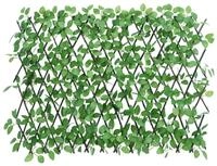 vidaXL Rankgitter, Rankhilfe mit K&uuml;nstlichem Efeu Erweiterbar Gr&uuml;n 180x65 cm