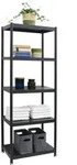shelfr Regal 5 Ebenen Regal - Industrial Design Metallregal 61x41x170cm Schwarz