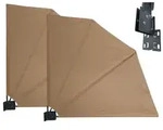 Quick Star Sichtschutzf&auml;cher mit Easy Mount Wandplatte, Blickdicht und...