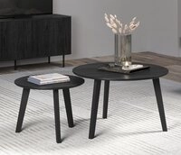 trendteam Couchtisch Couchtisch Set Ronin, Esche schwarz, 2-teilig (2er Set),