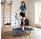 SPORTNOW Fitnesstrampolin mit 5-Stufig H&ouml;henverstellbarem Haltegriff, leise