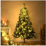 HOMCOM K&uuml;nstlicher Weihnachtsbaum mit Deko 200 LEDs 745 Spitzen, Tannen, 112 x...