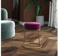 vidaXL Barhocker, Runder Hocker Violett Samt