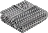 Wohndecke Jacquard Decke Malang, IBENA, mit filigranen Streifen, made in Europe
