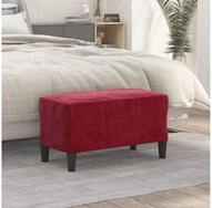 vidaXL Sitzbank, Sitzbank Weinrot 70x35x41 cm Samt
