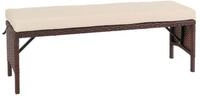 PROREGAL&reg; Gartenbank Poly-Rattan Sitzbank 35x112x30cm Gartenbank