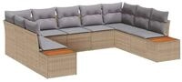 vidaXL Loungesofa Gartensofa-set mit Kissen 5 pcs Beige und Hellgrau...