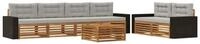 vidaXL Gartenlounge-Set Outdoor-Sofagarnitur 7 pcs Nat&uuml;rlich und Hellgrau...