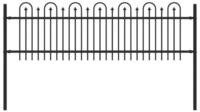 vidaXL Gartenzaun Spitzenbogenzaun DRONTEN Schwarz, (1-St)