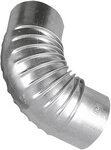 EK Germany Ofenrohr Bogenknie 90&deg;, FAL 0,63 mm Stahlblech &Oslash; 10 cm silber,...