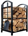 Quick Star Kaminholzregal Standregal 45x30x74cm mit Besteck, BxTxH:45x30x74 cm