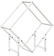 vidaXL Kaminholzregal Brennholzregal Wei&szlig; 60x25x60 cm Kaltgewalzter Stahl