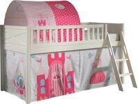 Vipack Hochbett Scott (Made in Europe) mit schr&auml;ger Leiter, LF 90x200 cm,...