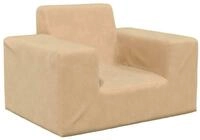 vidaXL Kindersofa, Kindersofa Creme Weich Pl&uuml;sch