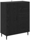 vidaXL Sideboard Sideboard mit Schubladen Schwarz Eichen-Optik 69,5 x 34 x 90...