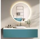 HOKO Badspiegel mit Beleuchtung, Led-Lichtspiegel rund 60cm / 80cm (Warmwei&szlig; -