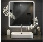 CLP Wandspiegel Jericho, Bluetooth-Lautsprecher, Anti-Fog, LED-Licht, IP44