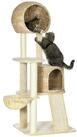 PawHut Kratzbaum Katzenbaum mit Katzenhaus, Katzenkratzbaum, Pl&uuml;sch, Beige,...