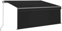 vidaXL Markise Markise Manuell Einziehbar mit Rollo 3x2,5 m Anthrazit (1-St)