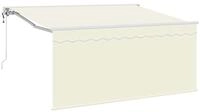 vidaXL Markise Einziehbare Markise Creme 300 x 200 cm Polyester und Aluminium...