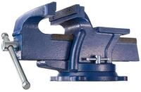 tectake Schraubstock Schraubzwinge 360&deg; drehbar mit Amboss, aus Gusseisen