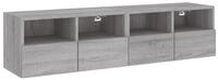 vidaXL TV-Schrank TV-Wandschr&auml;nke 2 Stk. Grau Sonoma 60x30x30 cm Holzwerkstoff