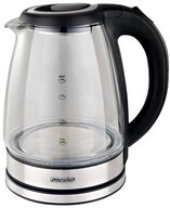 Mesko Wasserkocher MS 1307, 1,8 l, 1500 W, Edelstahl Glas Trockenkochschutz
