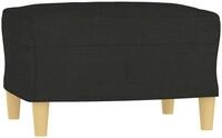 vidaXL Fu&szlig;hocker, Sitzhocker Schwarz 60x50x41 cm Stoff