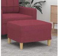 vidaXL Fu&szlig;hocker, Fu&szlig;hocker Weinrot 60x50x41 cm Stoff