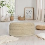 FINEBUY Stauraumhocker FB111558 Sitzhocker Polsterhocker Wolle mit Stauraum...