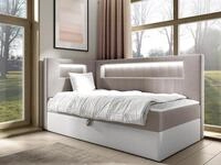 MIRJAN24 Boxspringbett Gold Junior 3 (mit Bettkasten, Polsterkopfteil und