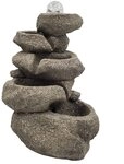 Dehner Zimmerbrunnen Olina, mit LED-Beleuchtung, 16.5 x 34 x 22 cm, Polyresin,...