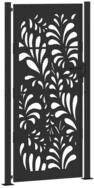 vidaXL Gartentor Gartentor Schwarz 100x200 cm Stahl Wellendesign