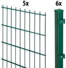 GARDEN 'N' MORE Doppelstabmattenzaun Standard, (11-St), 5 Elemente f&uuml;r 10 m,...