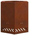vidaXL Feuerstelle Rauchfreier Feuerkorb Braun 48 x 48 x 51 cm Wetterfeststahl,