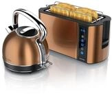 Arendo Fr&uuml;hst&uuml;cks-Set Edelstahl Wasserkocher 1,7l, 4-Scheiben Langschlitz...