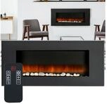 Classic Fire Dekokamin Luxus Wandkamin 2000W, LED-Flammeneffekt, Thermostat &...