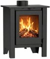 NEMAXX Holzpellets H8 Bel&uuml;fteter Holzofen Schwarz 7,6 kW 50&ndash;90 m&sup2;