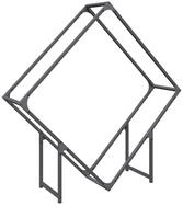 vidaXL Kaminholzregal Brennholzregal Anthrazit 100x25x100 cm Kaltgewalzter Stahl