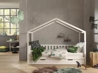 Vipack Hausbett Dallas, mit Dachaufbau, Kiefer massiv, stabil gebaut (B/H/T ca.