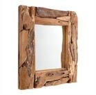 DESIGN DELIGHTS Wandspiegel WURZELHOLZ SPIEGEL "BEACHSIDE", 50x50 cm,...